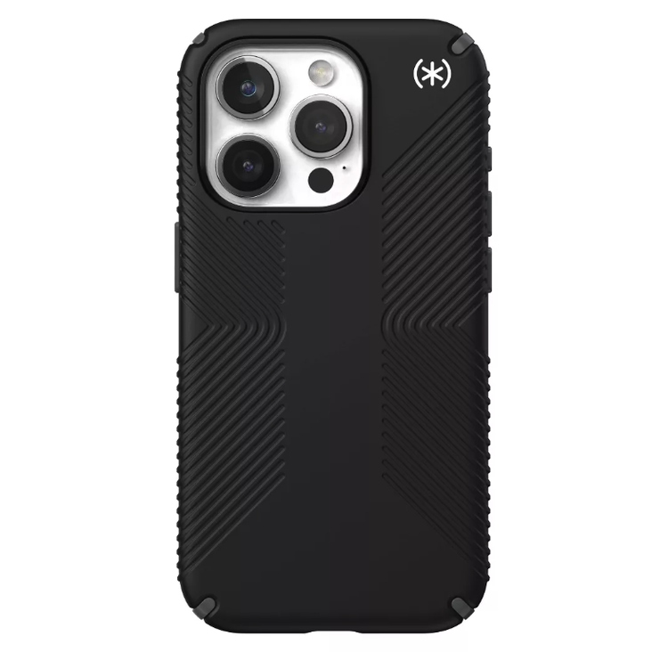Speck Presidio 2 Grip MagSafe Case For iPhone 15 Pro Max - Slim Black/Slate