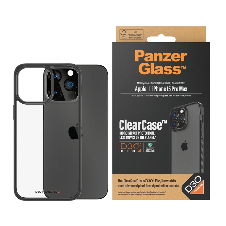 PanzerGlass ClearCase iPhone 15 Pro Max - BLK