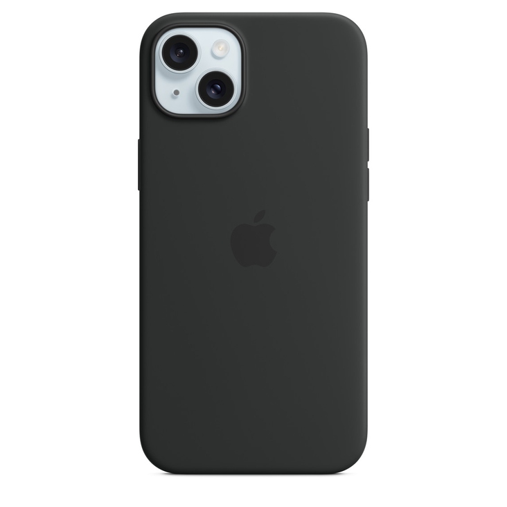 Apple iPhone 15 Plus Silicone Case with MagSafe — Black