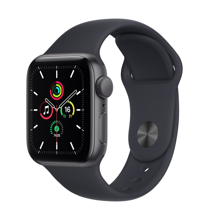 Apple Watch SE 40mm GPS Space Grey Aluminium Case Midnight Sport Band