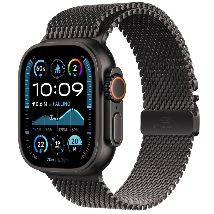 Watch Ultra 2 49mm CEL Black Titanium Case Black Titanium Milanese Loop (L)