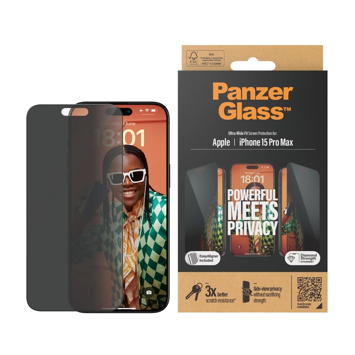 PANZERGLASS PRIVACY SCREEN PROTECTOR IPHONE 15 PRO MAX