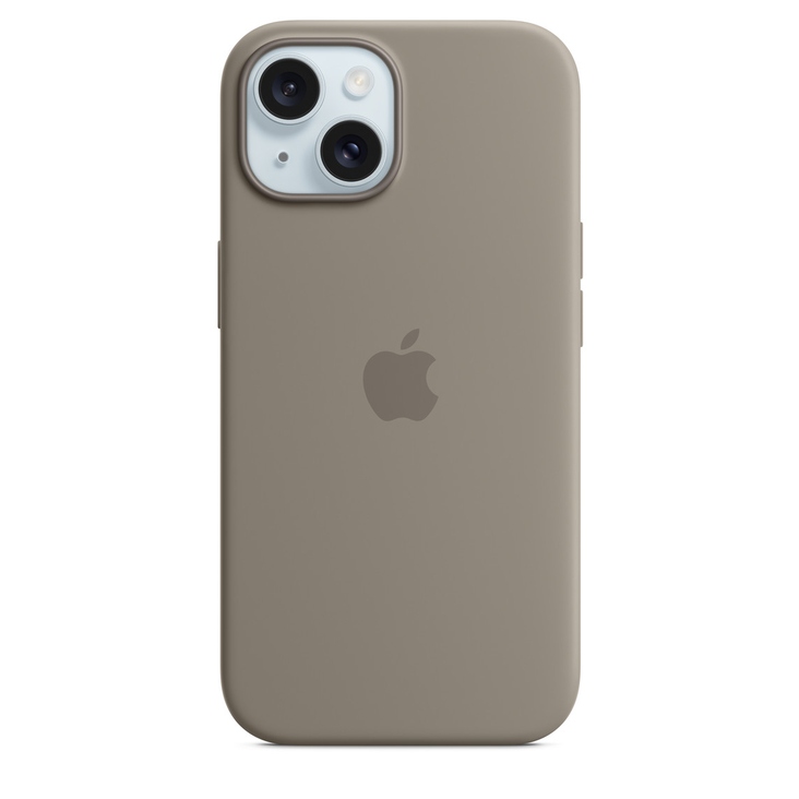Apple iPhone 15 Plus Silicone Case with MagSafe — Clay
