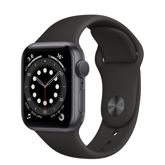 Apple Watch Series 6 40mm GPS Space Grey Aluminium Case Black Sport Band