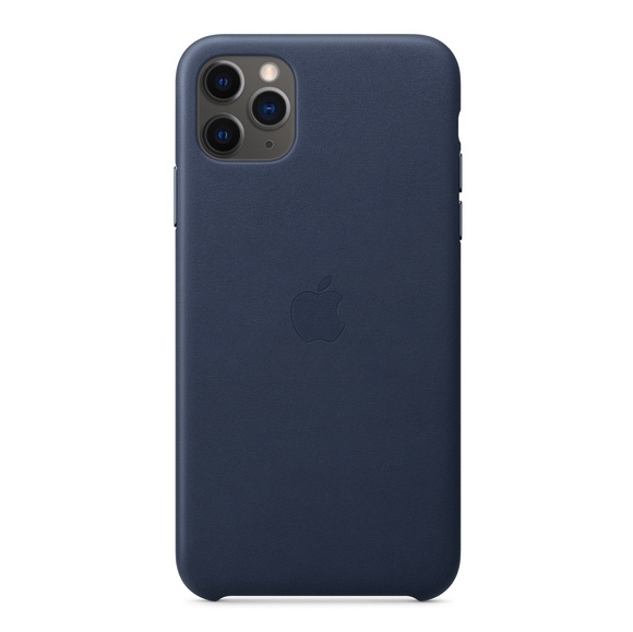 Apple Leather Case - iPhone 11 Pro Max - Midnight Blue