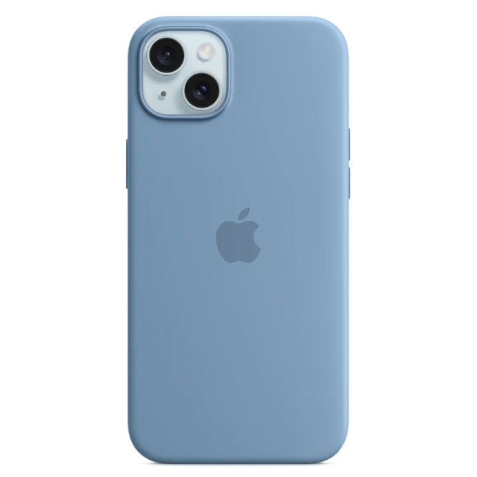 Apple iPhone 15 Silicone Case with MagSafe — Winter Blue
