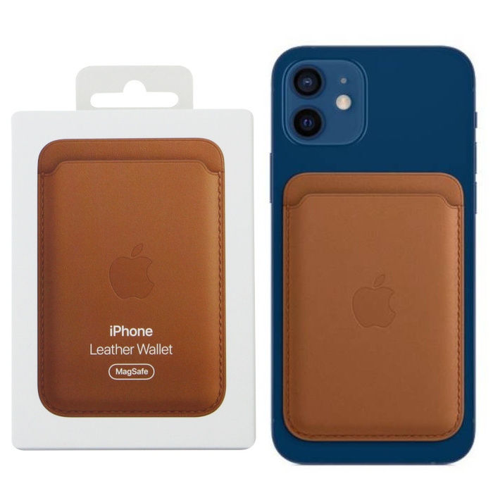 Apple iPhone Leather Wallet with MagSafe - Saddle Brown