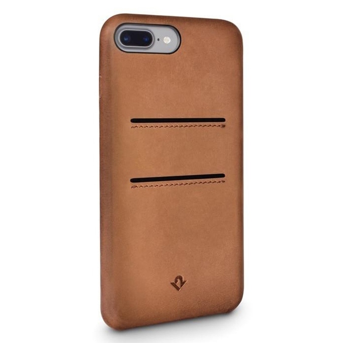 Twelve South Relaxed Leather Case w/Pockets for iPhone 7 Plus/8 Plus Plus Cognac
