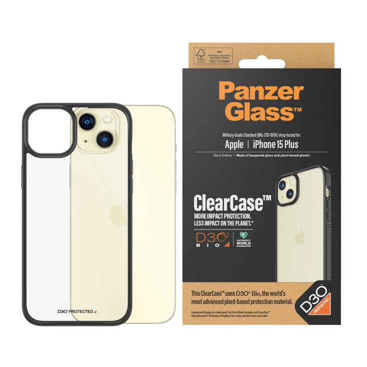 PanzerGlass ClearCase iPhone 15 Plus - BLK