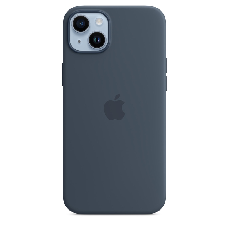 Apple iPhone 14 Plus Silicone Case with MagSafe — Storm Blue