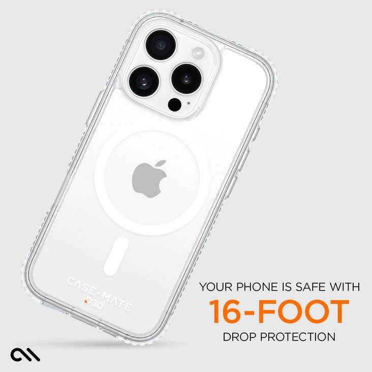 CASE MATE Tough D3O® Clear MagSafe iPhone 16 Pro