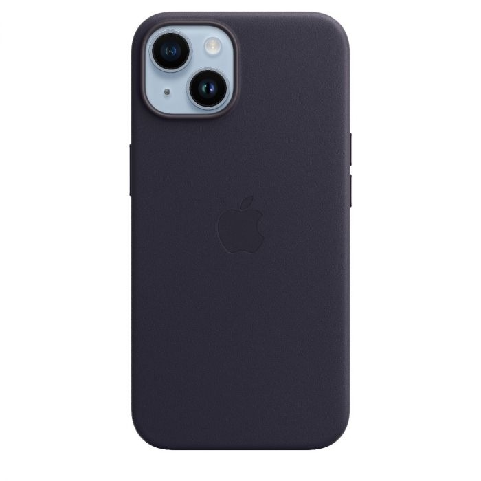 Apple iPhone 14 Leather Case with MagSafe - Midnight