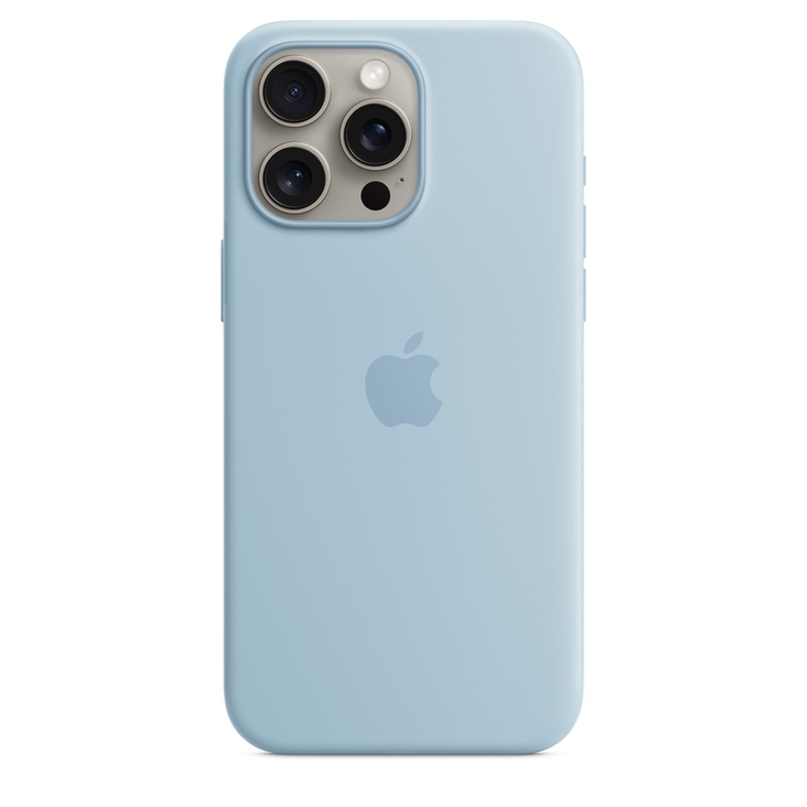 Apple iPhone 15 Pro Max Silicone Case MagSafe — Winter Blue