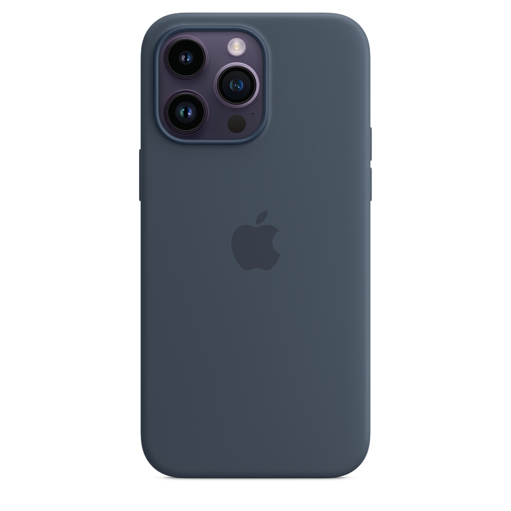 Apple iPhone 14 Pro Silicone Case with MagSafe — Storm Blue