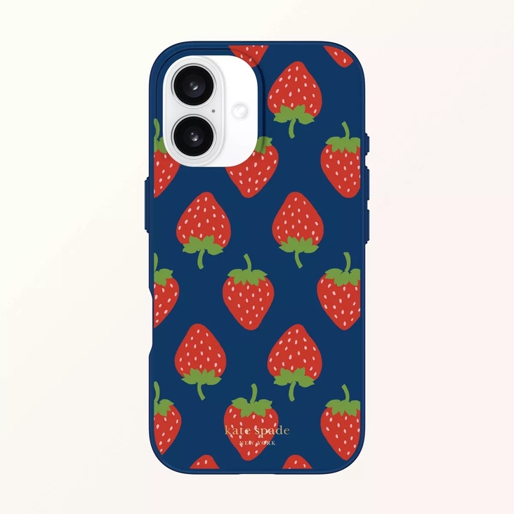 Kate Spade MagSafe Case iPhone 16 - Strawberry Dotted
