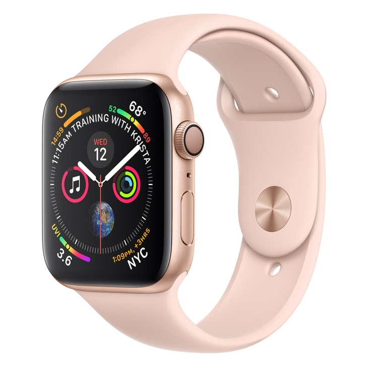Watch Series 4 44mm GPS Gold Aluminium Case Pink Sand Sport Band