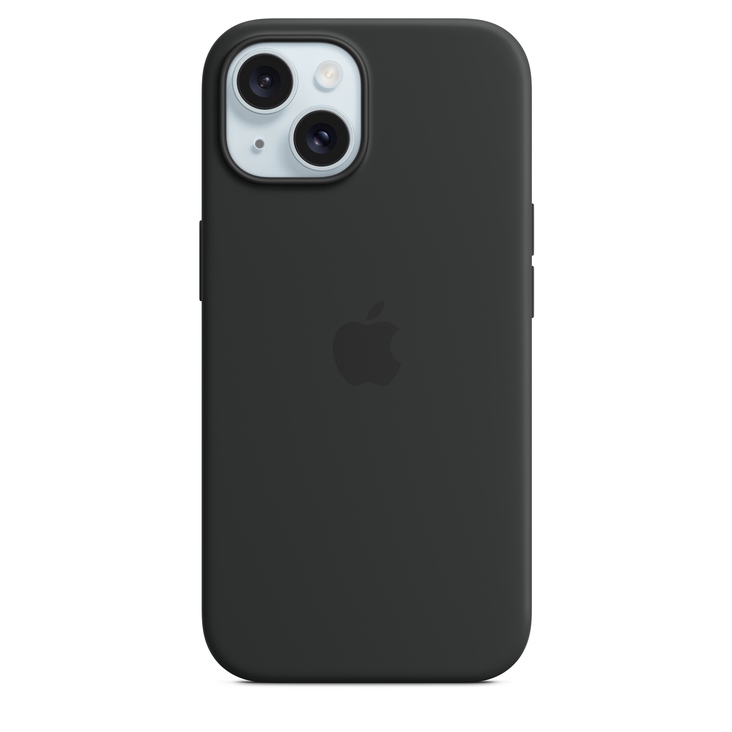 iPhone 15 Silicone Case with MagSafe — Black