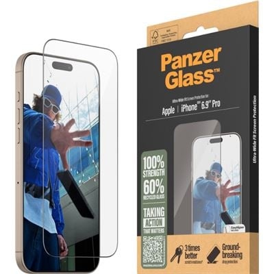 PanzerGlass Ultra-Wide iPhone 16 Pro Max Glass Screen Protector