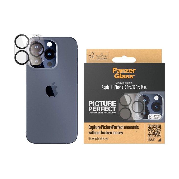 PanzerGlass Camera Lens Protector iPhone 15 Pro/15 Pro Max