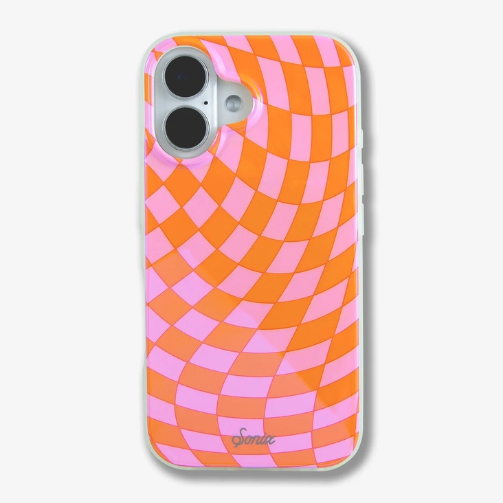 Sonix iPhone 16 Case with MagSafe - Checkmate Pink/Orange