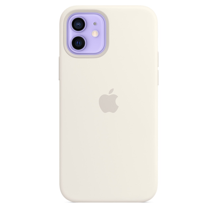 Apple iPhone 12/12 Pro Silicone Case with MagSafe — White
