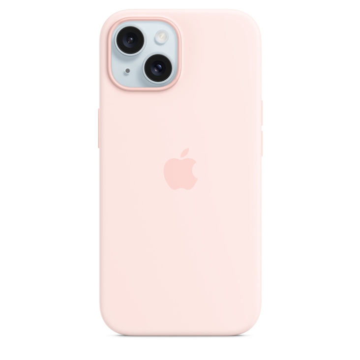 Apple iPhone 15 Plus Silicone Case with MagSafe — Light Pink