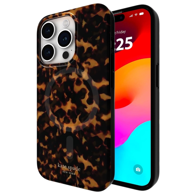 Kate Spade iPhone 15 Pro Protective Case MagSafe - Tortoise