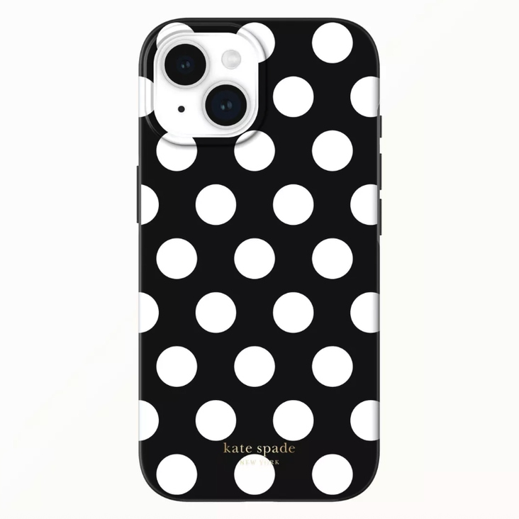 Kate Spade New York MagSafe Case for iPhone 15/14/13 - Black/White