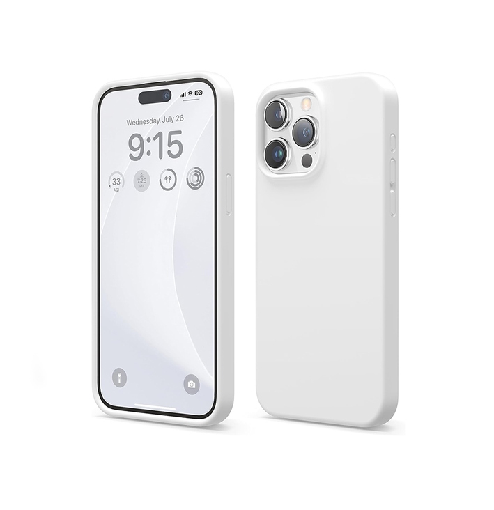 Silicone Protective Case iPhone 15 Pro Max - White