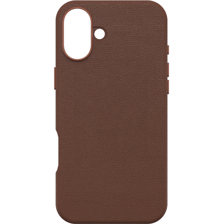 OtterBox Symmetry MagSafe Cactus Leather Case for iPhone 16 - Rich Adobe (Brown)