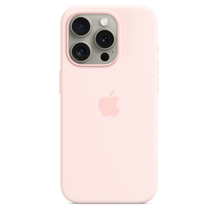 Apple iPhone 15 Pro Silicone Case with MagSafe — Storm Blue
