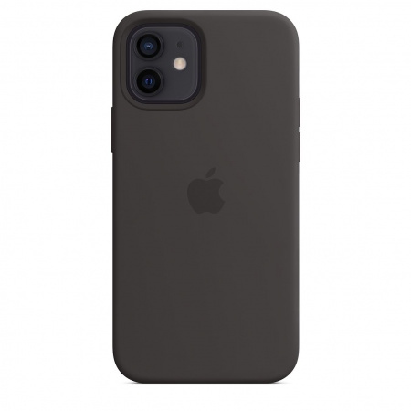 Apple iPhone 12/12 Pro Silicone Case with MagSafe — Black