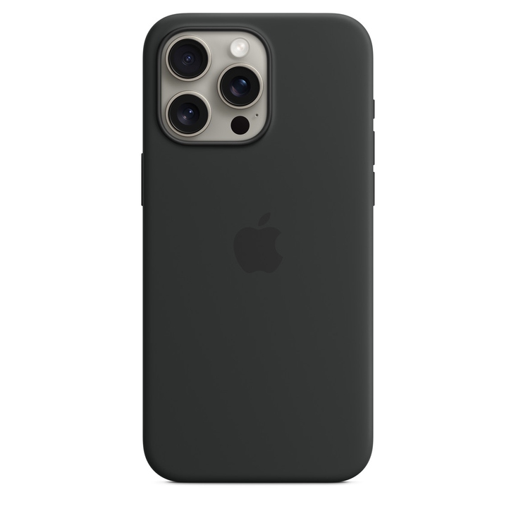 Apple iPhone 15 Pro Max Silicone Case with MagSafe — BLK