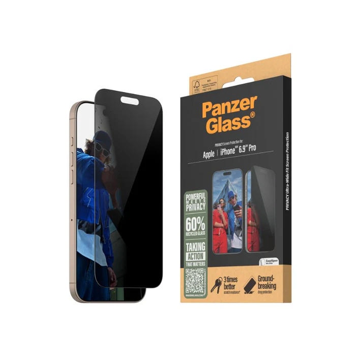 PanzerGlass PRIVACY iPhone 16 Pro Max Glass Screen Protector