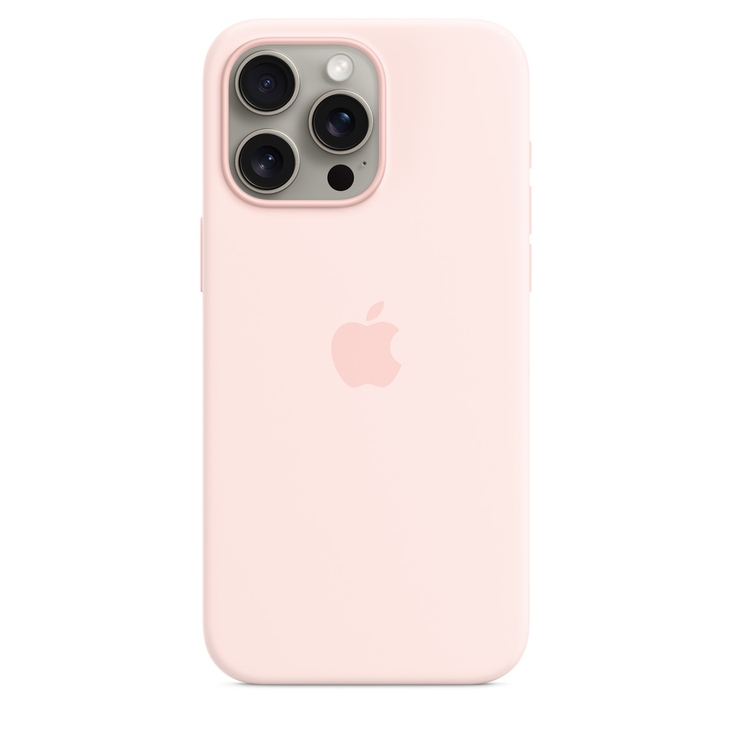Apple iPhone 15 Pro Max Silicone Case MagSafe — Light Pink